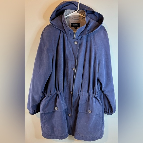Gallery Jackets & Blazers - Gallery Woman Periwinkle Blue Hooded Mid-Weight Coat Size 1X